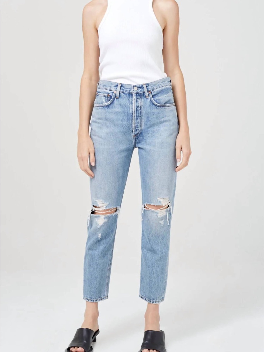 Agolde - Women's Riley High Rise Straight Crop Jean